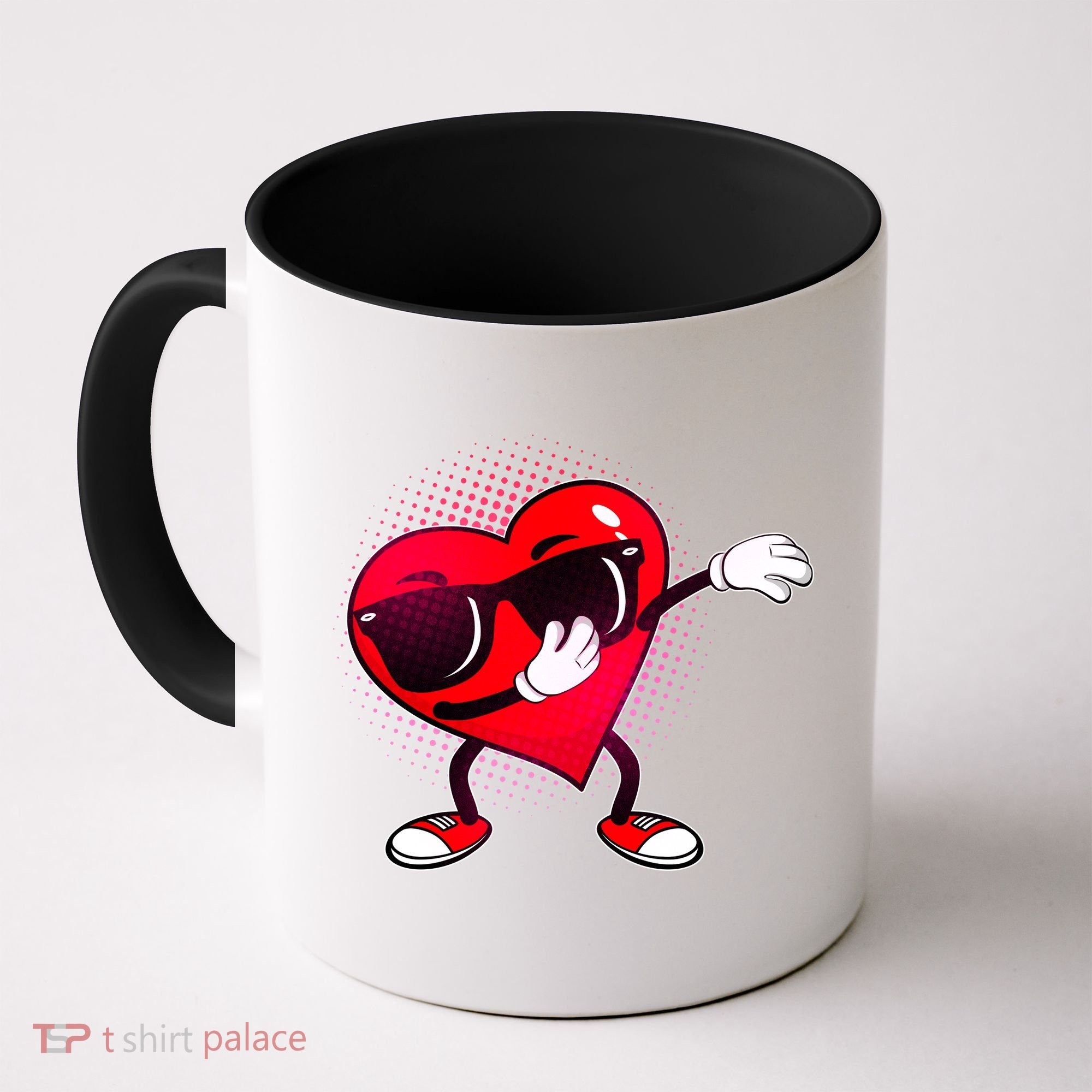 Valentine Dabbing Heart Coffee Mug