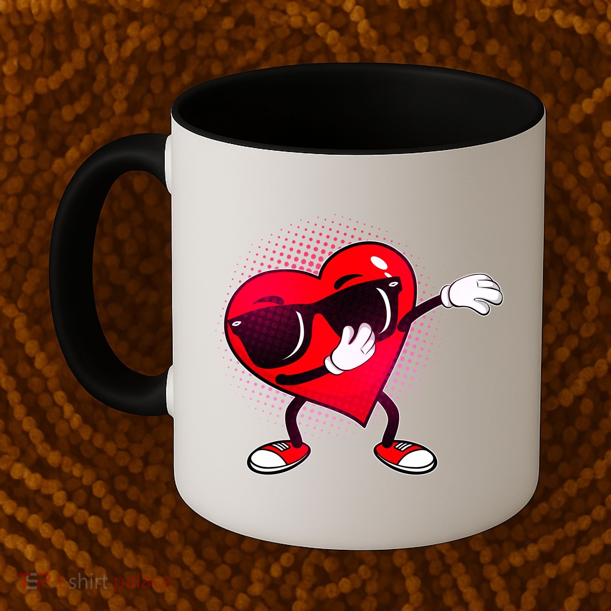 Valentine Dabbing Heart Coffee Mug