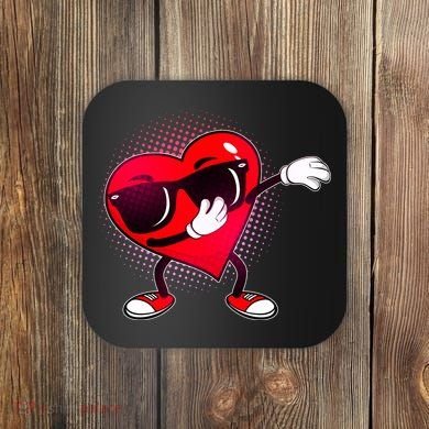Valentine Dabbing Heart Coaster
