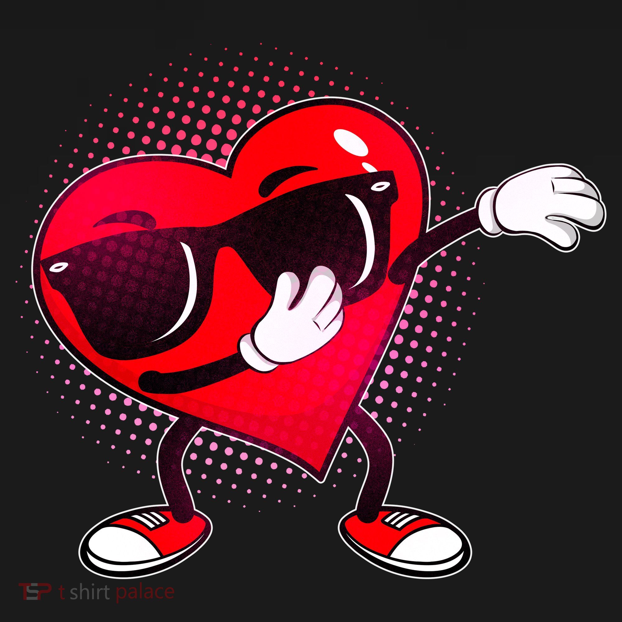 Valentine Dabbing Heart Polo