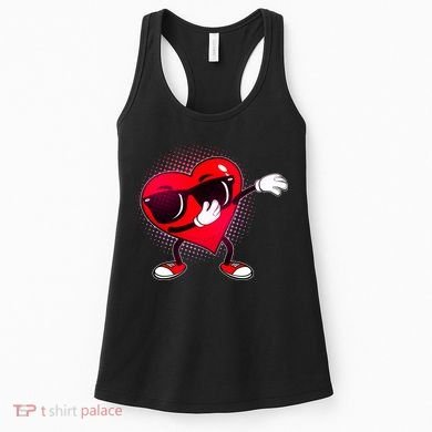 Valentine Dabbing Heart Women's Tank Top