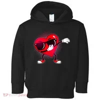 Valentine Dabbing Heart Toddler Hoodie thumb 0