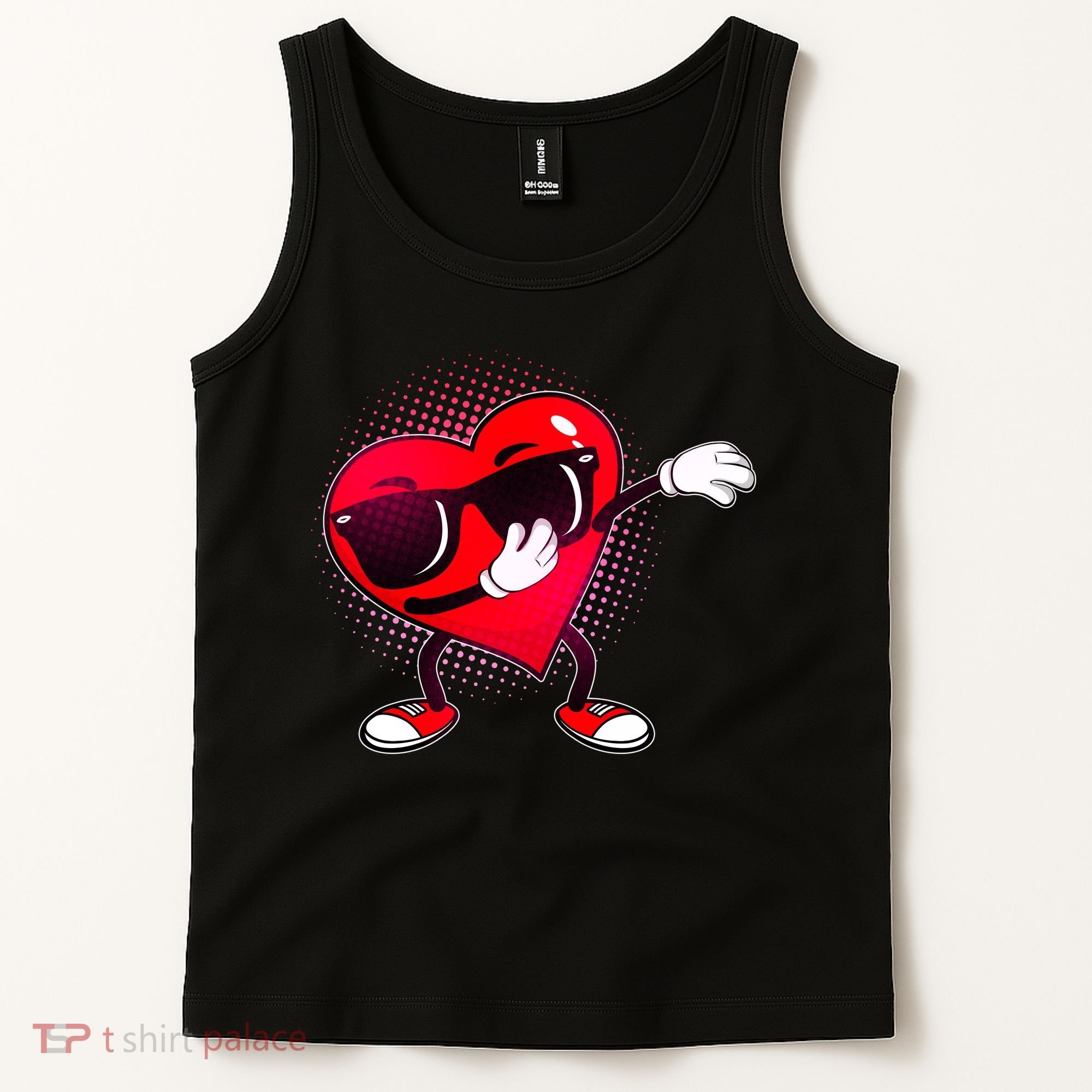 Valentine Dabbing Heart Tank Top