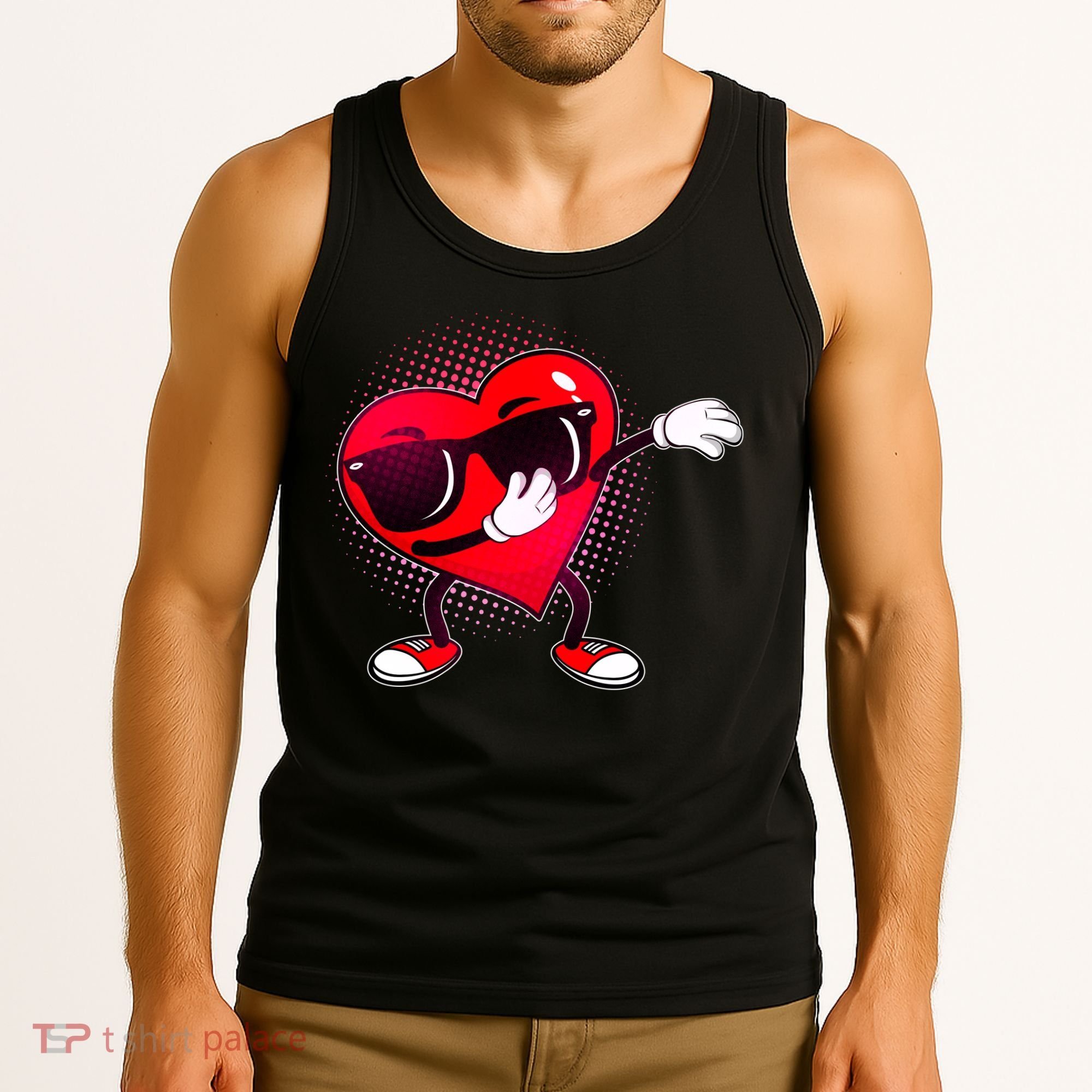 Valentine Dabbing Heart Tank Top