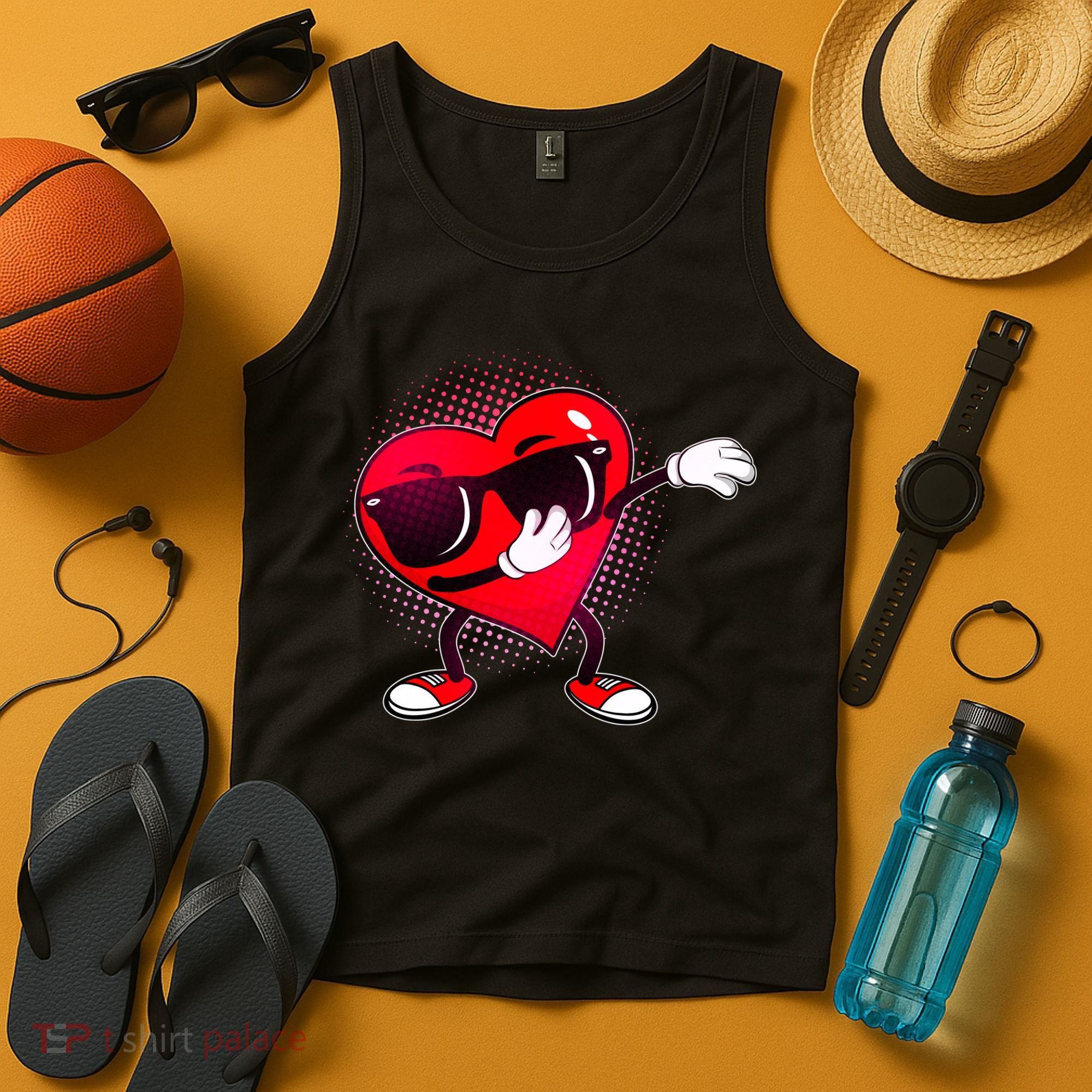 Valentine Dabbing Heart Tank Top