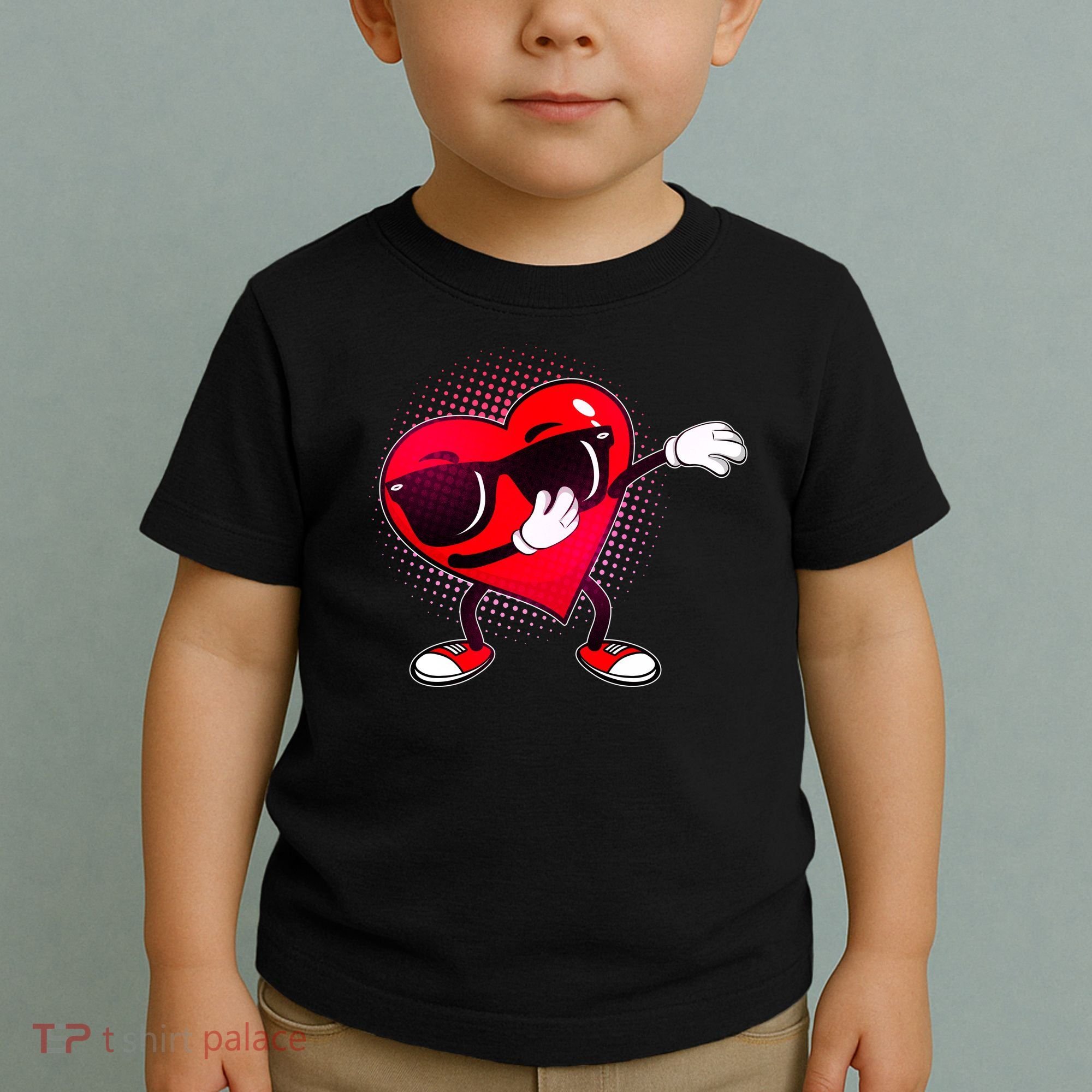 Valentine Dabbing Heart Toddler T-Shirt