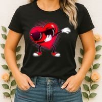 Valentine Dabbing Heart Women's T-Shirt thumb 2