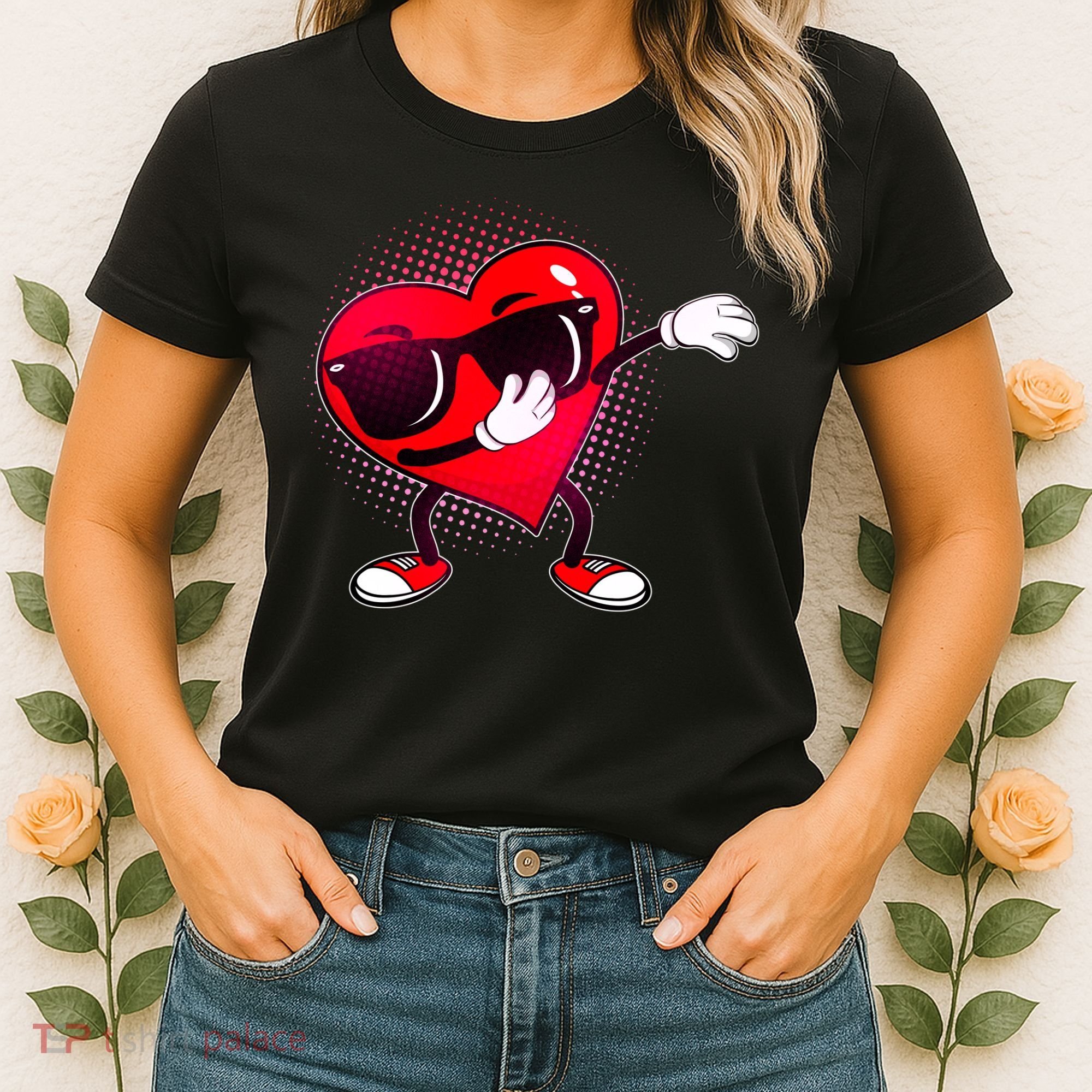 Valentine Dabbing Heart Women's T-Shirt