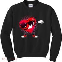 Valentine Dabbing Heart Kids Sweatshirt thumb 0
