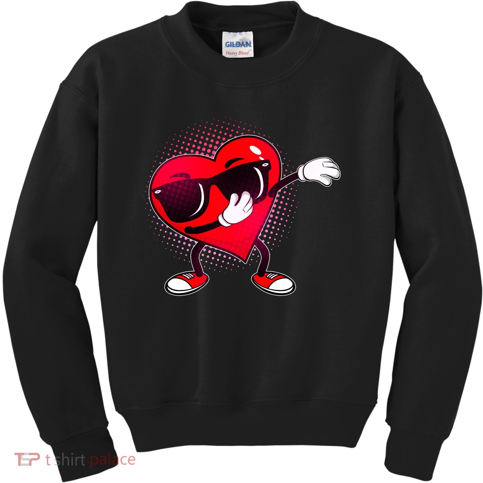 Valentine Dabbing Heart Kids Sweatshirt