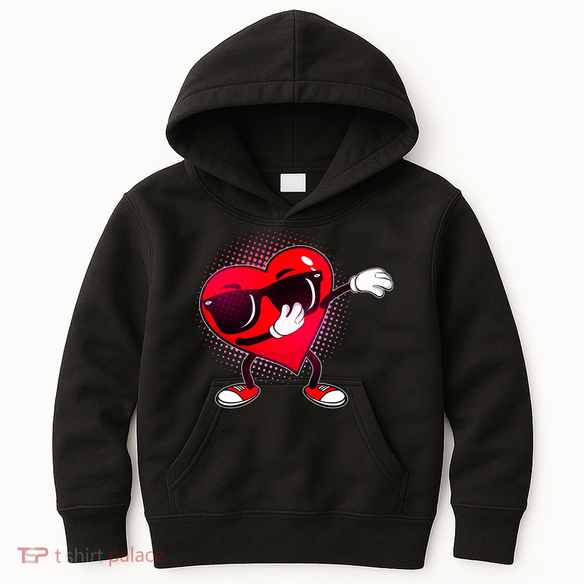 Valentine Dabbing Heart Kids Hoodie