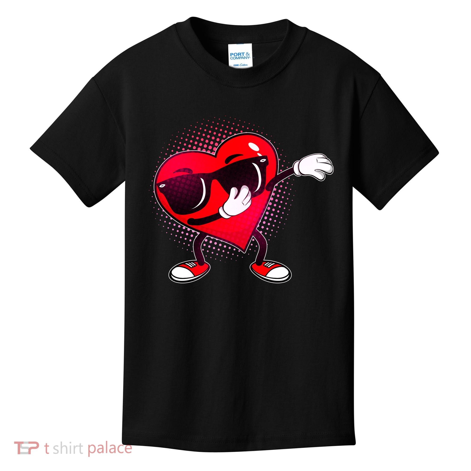 Valentine Dabbing Heart Kids T-Shirt