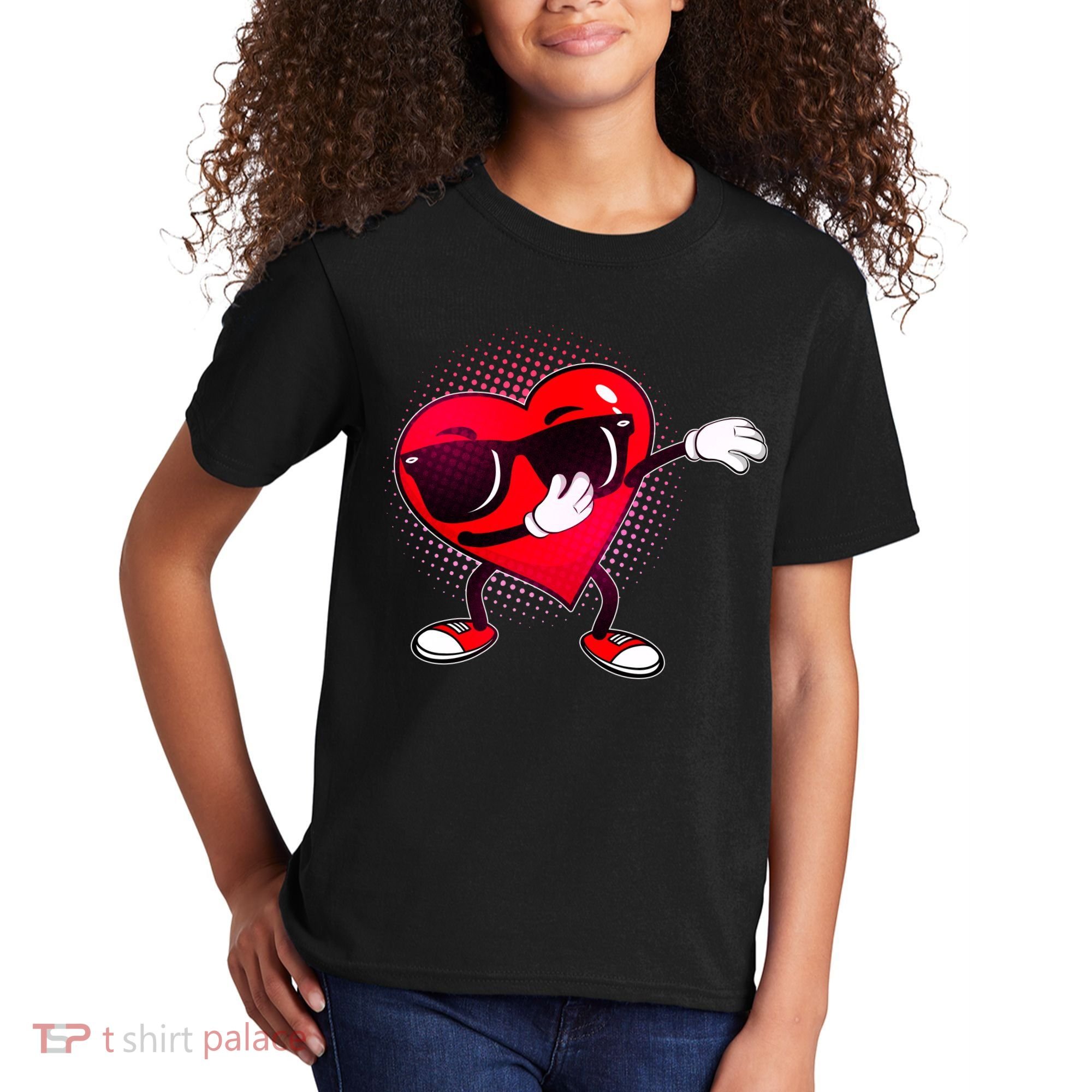 Valentine Dabbing Heart Kids T-Shirt