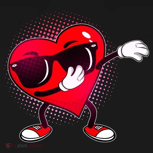 Valentine Dabbing Heart Kids T-Shirt