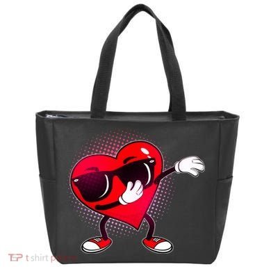 Valentine Dabbing Heart Tote Bag