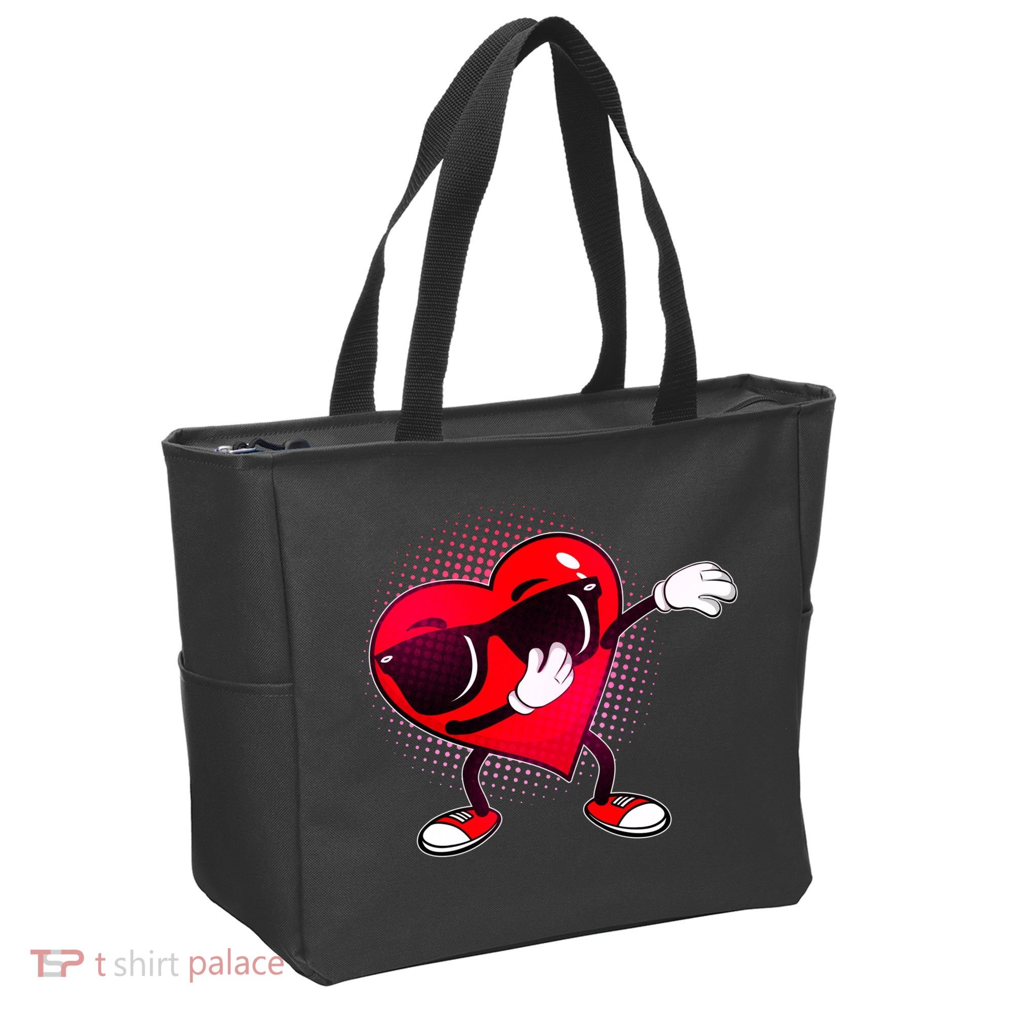 Valentine Dabbing Heart Tote Bag