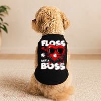 Valentine Floss Like A Boss Heart Doggie Tank thumb 2