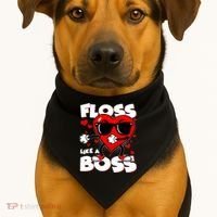 Valentine Floss Like A Boss Heart USA-Made Doggie Bandana thumb 1
