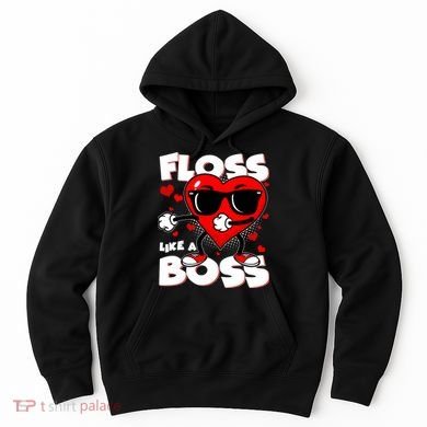 Valentine Floss Like A Boss Heart Hoodie