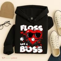 Valentine Floss Like A Boss Heart Hoodie thumb 4