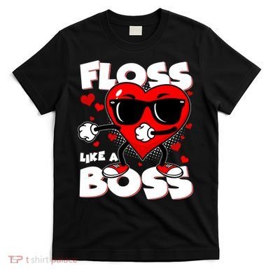 Valentine Floss Like A Boss Heart T-Shirt