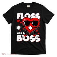 Valentine Floss Like A Boss Heart T-Shirt thumb 0
