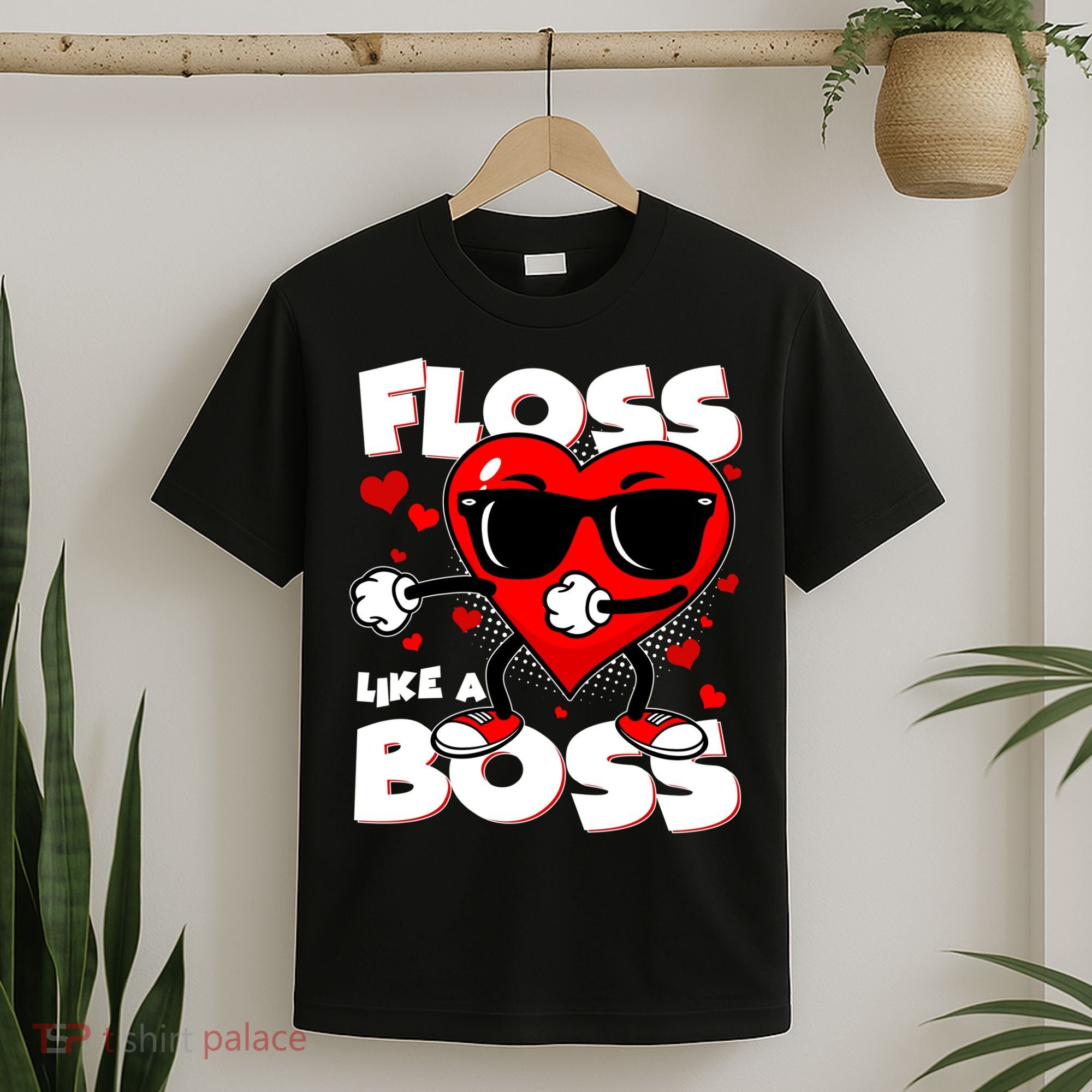 Valentine Floss Like A Boss Heart T-Shirt