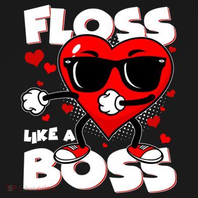 Valentine Floss Like A Boss Heart Sweatshirt Cinch Pack Bag