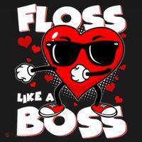 Valentine Floss Like A Boss Heart Bucket Hat thumb 4