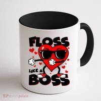 Valentine Floss Like A Boss Heart Coffee Mug thumb 1