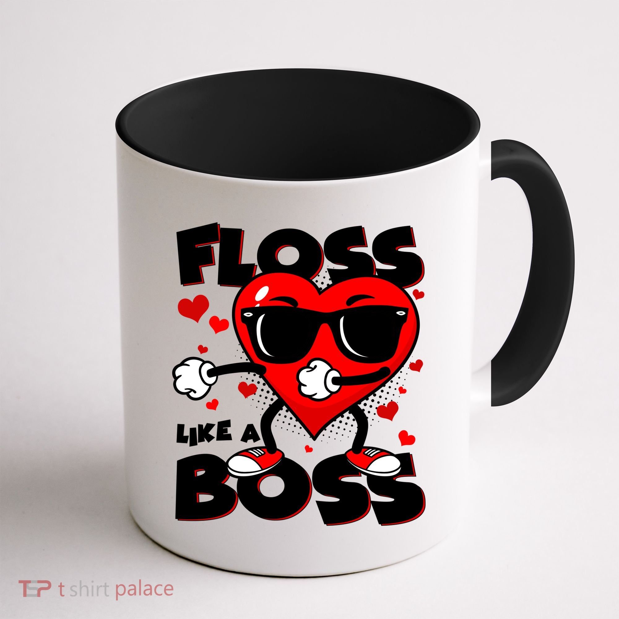 Valentine Floss Like A Boss Heart Coffee Mug