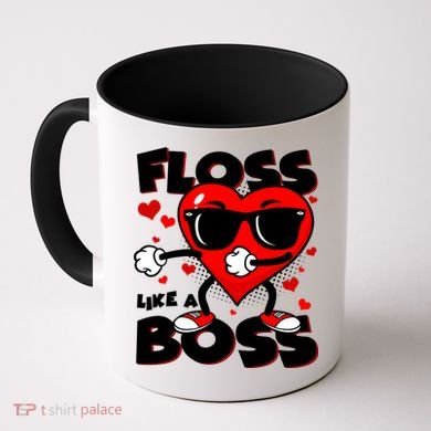 Valentine Floss Like A Boss Heart Coffee Mug