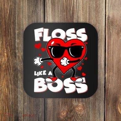 Valentine Floss Like A Boss Heart Coaster