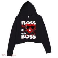 Valentine Floss Like A Boss Heart Crop Fleece Hoodie thumb 0