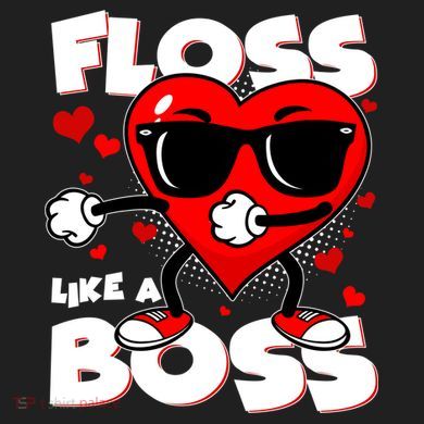 Valentine Floss Like A Boss Heart Crop Fleece Hoodie
