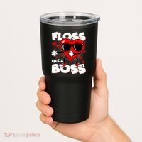 Valentine Floss Like A Boss Heart Tumbler thumb 2
