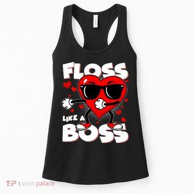 Valentine Floss Like A Boss Heart Women's Tank Top