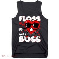 Valentine Floss Like A Boss Heart Tank Top thumb 0