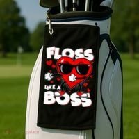Valentine Floss Like A Boss Heart Golf Towel thumb 2