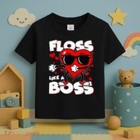 Valentine Floss Like A Boss Heart Toddler T-Shirt thumb 3