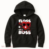 Valentine Floss Like A Boss Heart Kids Hoodie thumb 0