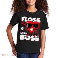 Valentine Floss Like A Boss Heart Kids T-Shirt thumb 2