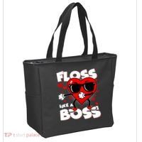 Valentine Floss Like A Boss Heart Tote Bag thumb 2