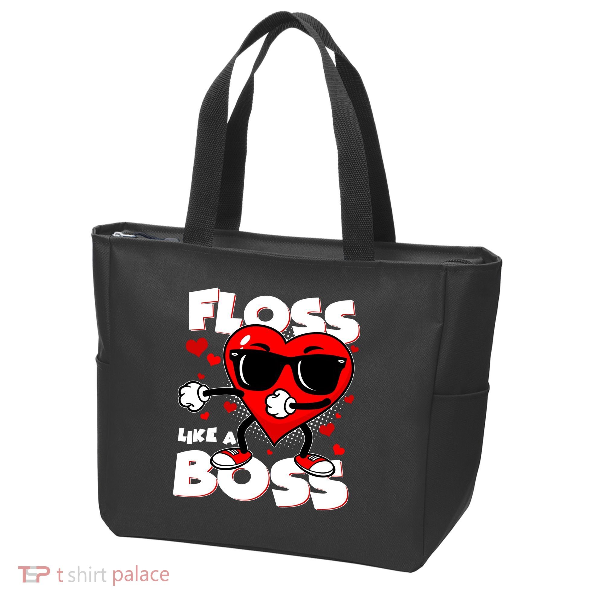 Valentine Floss Like A Boss Heart Tote Bag