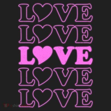 Valentine Love Pattern Comfort Colors T-Shirt