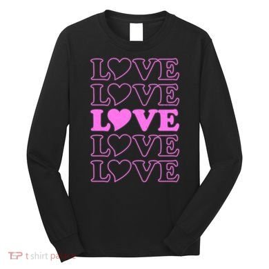 Valentine Love Pattern Long Sleeve Shirt