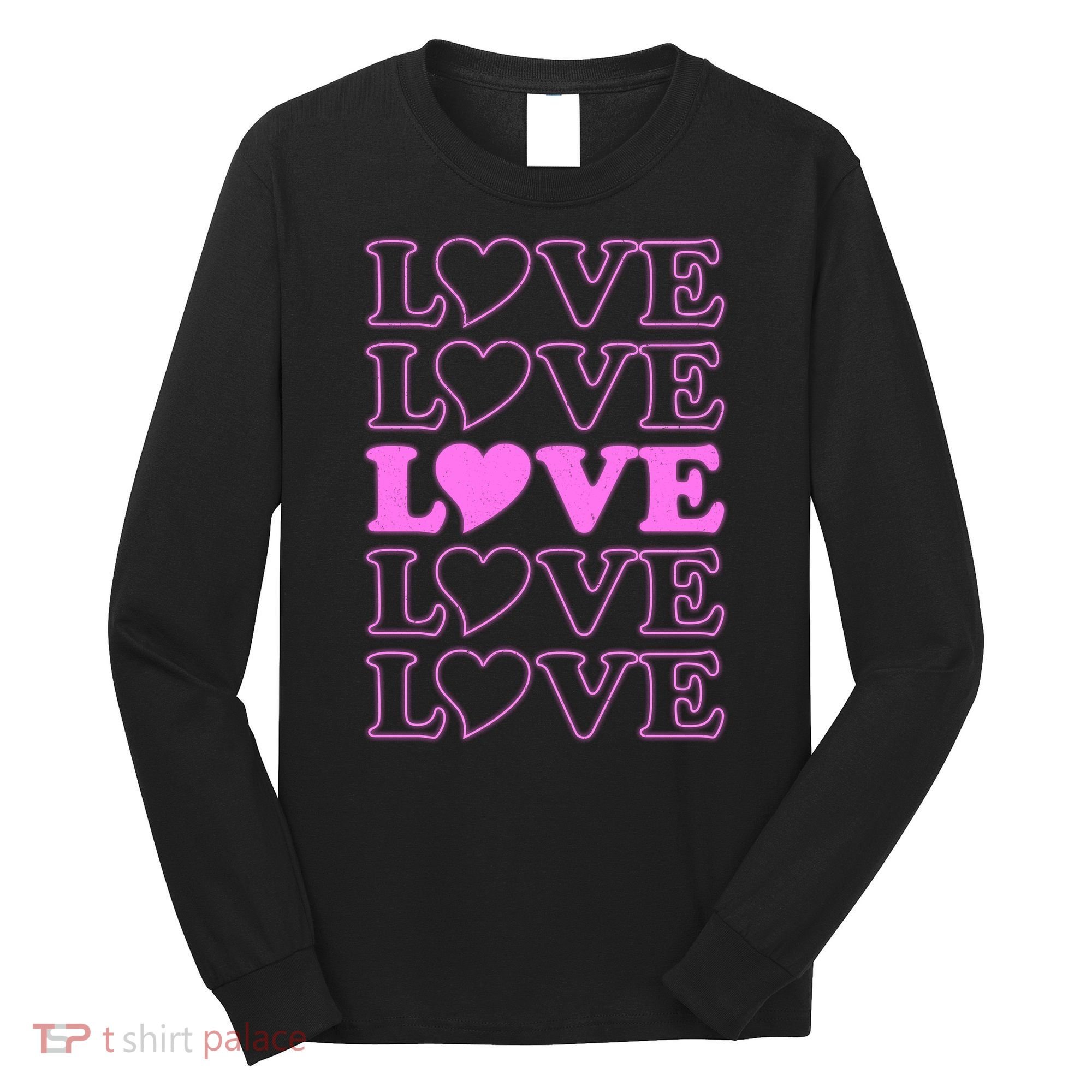 Valentine Love Pattern Long Sleeve Shirt