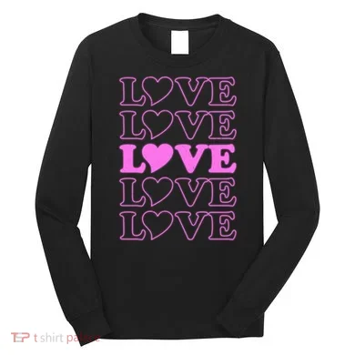 Valentine Love Pattern Long Sleeve Shirt