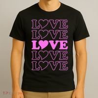 Valentine Love Pattern T-Shirt thumb 3