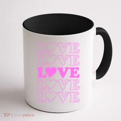 Valentine Love Pattern Coffee Mug back